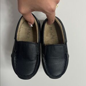 Black Leather Loafers for toddler